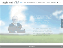 Tablet Screenshot of beginwithyes.com